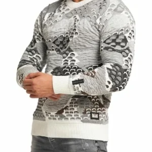Bekleidung Carlo Colucci Pullover Dalfollo In Grau Meliert Günstig Kaufen 12