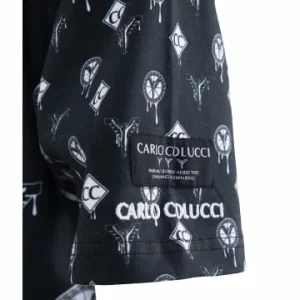 Bekleidung Carlo Colucci T-Shirt In Schwarz Günstig Kaufen 12